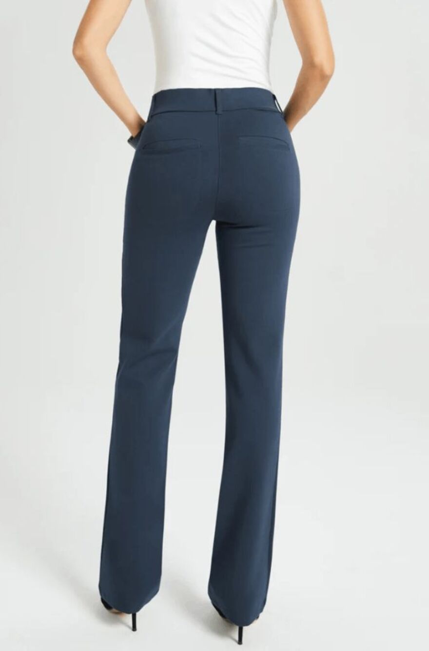 New Betabrand Navy Straight 7 Pocket Dress Pant Yoga Pants Large Long Tall - Picture 3 of 5